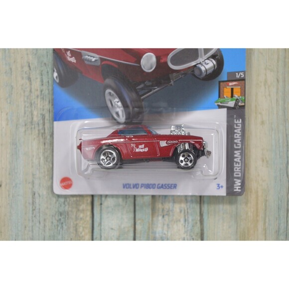 How Wheels HW Dream Garage Volvo P1800 Gasser Red Diecast Car - Picture 2 of 3